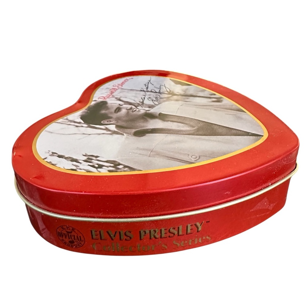 1999 vintage Elvis Presley Valentines Day Russell Stover chocolate tin box